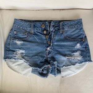 EUC American Eagle High Waisted Denim Shorts sz 00